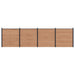 Gjerdeplate 4 pcs WPC og Aluminium Brun