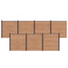 Gjerdeplate 7 pcs WPC og Aluminium Brun