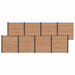 Gjerdeplate 8 pcs WPC og Aluminium Brun