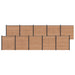 Gjerdeplate 10 pcs WPC og Aluminium Brun
