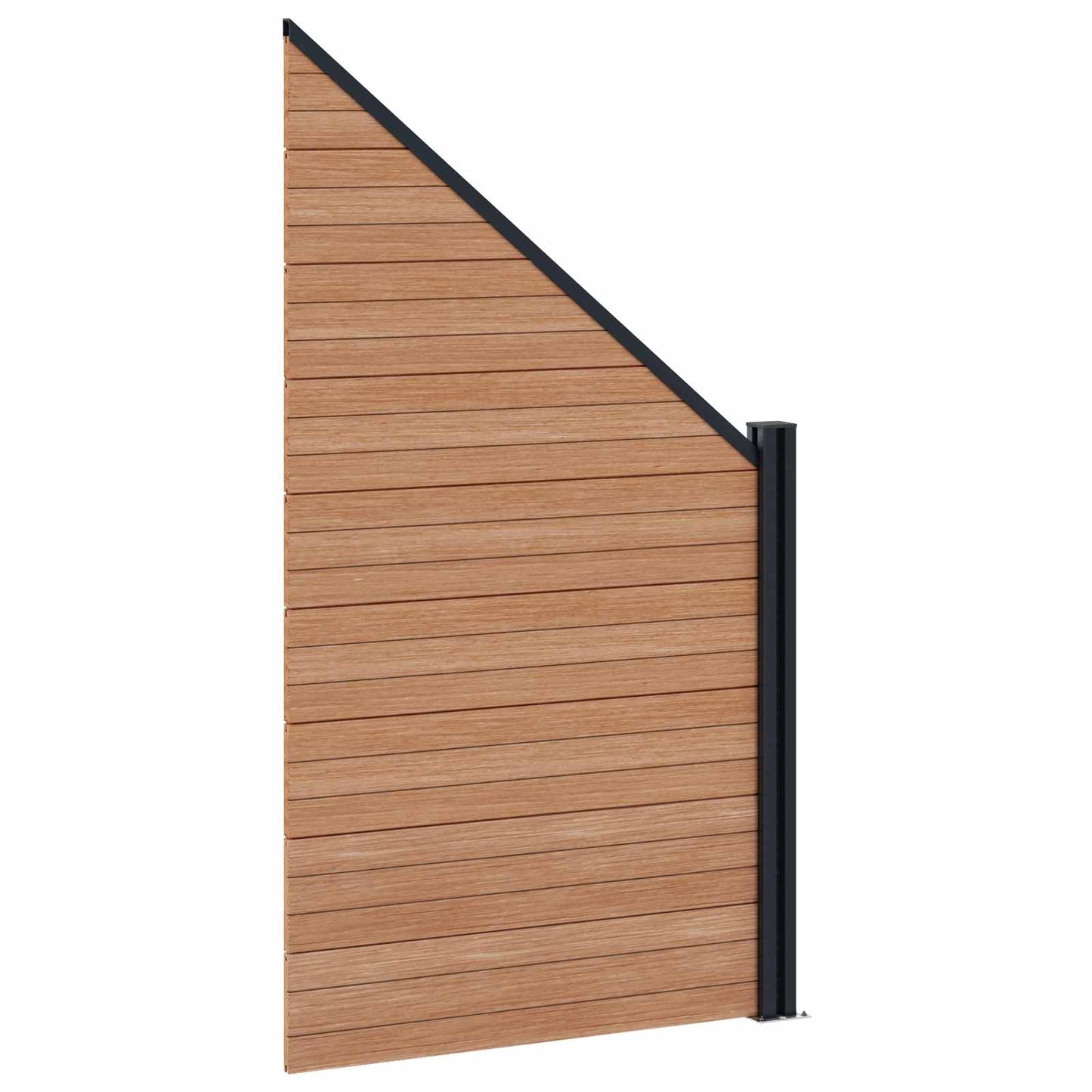 Gjerdeplate 4 pcs WPC og Aluminium Brun
