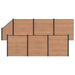 Gjerdeplate 7 pcs WPC og Aluminium Brun
