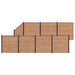 Gjerdeplate 8 pcs WPC og Aluminium Brun