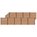 Gjerdeplate 10 pcs WPC og Aluminium Brun