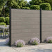 Gjerdesett 526 x 186 cm WPC og Aluminium Grå