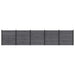 Gjerdeplate 5 pcs WPC og Aluminium Grå