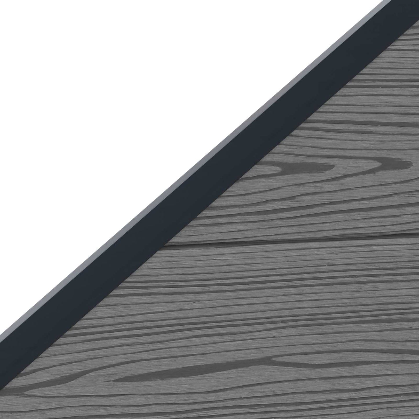 Gjerdesett 619 x 186 cm WPC og Aluminium Grå