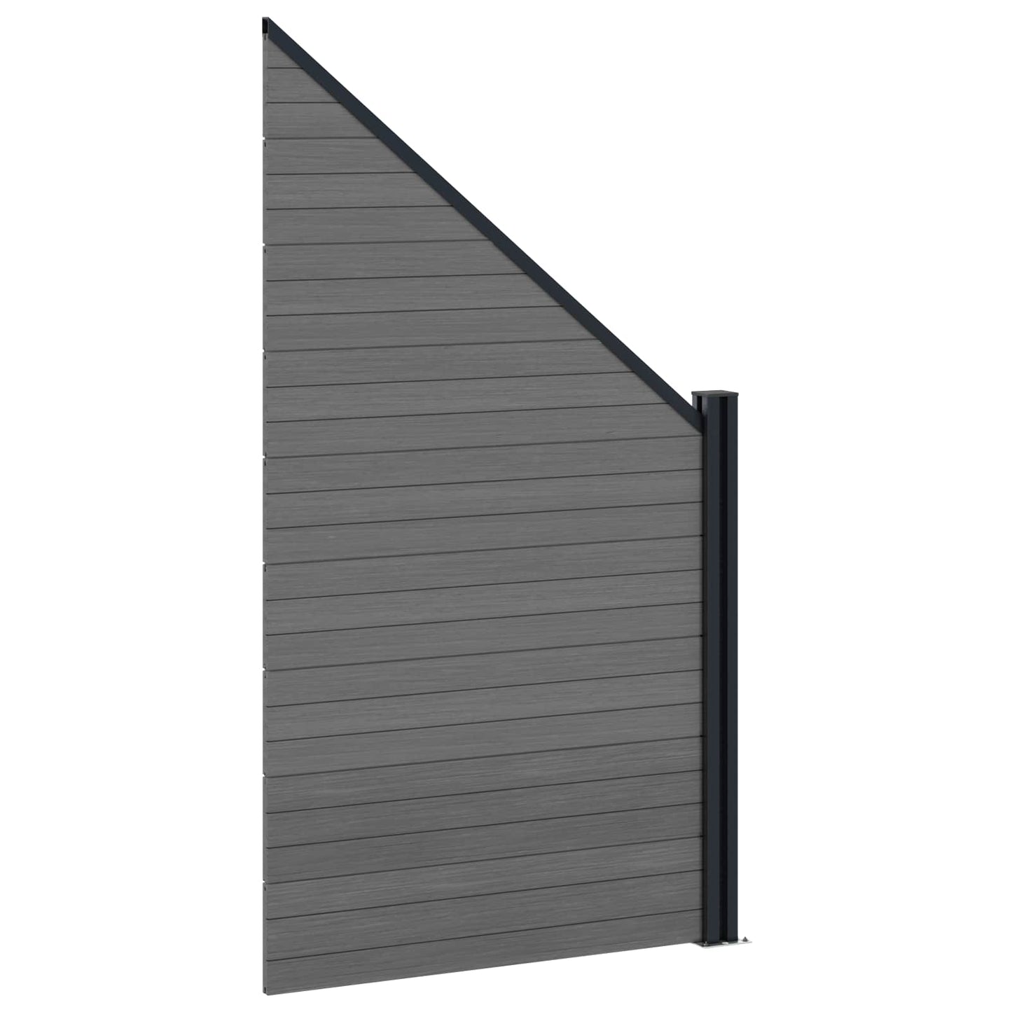 Gjerdesett 619 x 186 cm WPC og Aluminium Grå