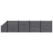 Gjerdeplate 5 pcs WPC og Aluminium Grå