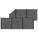 Gjerdeplate 6 pcs WPC og Aluminium Grå