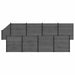 Gjerdeplate 9 pcs WPC og Aluminium Grå