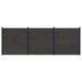 Gjerdeplate 3 pcs WPC og Aluminium Svart