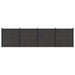 Gjerdeplate 4 pcs WPC og Aluminium Svart