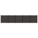 Gjerdeplate 5 pcs WPC og Aluminium Svart