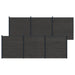 Gjerdeplate 6 pcs WPC og Aluminium Svart