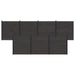 Gjerdeplate 7 pcs WPC og Aluminium Svart