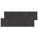 Gjerdeplate 8 pcs WPC og Aluminium Svart