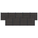 Gjerdeplate 9 pcs WPC og Aluminium Svart