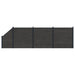 Gjerdeplate 4 pcs WPC og Aluminium Svart