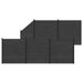 Gjerdeplate 6 pcs WPC og Aluminium Svart