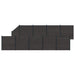 Gjerdeplate 10 pcs WPC og Aluminium Svart
