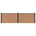 Gjerdeplate 2 pcs WPC og Aluminium Brun