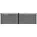 Gjerdeplate 2 pcs WPC og Aluminium Grå