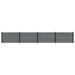 Gjerdeplate 4 pcs WPC og Aluminium Grå