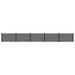 Gjerdeplate 5 pcs WPC og Aluminium Grå