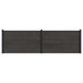 Gjerdeplate 2 pcs WPC og Aluminium Svart