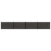 Gjerdeplate 4 pcs WPC og Aluminium Svart