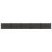 Gjerdeplate 5 pcs WPC og Aluminium Svart