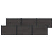 Gjerdeplate 6 pcs WPC og Aluminium Svart