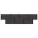 Gjerdeplate 7 pcs WPC og Aluminium Svart