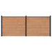 Gjerdeplate 2 pcs WPC og Aluminium Brun