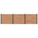 Gjerdeplate 3 pcs WPC og Aluminium Brun