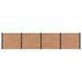 Gjerdeplate 4 pcs WPC og Aluminium Brun
