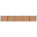 Gjerdeplate 5 pcs WPC og Aluminium Brun
