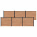 Gjerdeplate 6 pcs WPC og Aluminium Brun