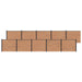 Gjerdeplate 10 pcs WPC og Aluminium Brun