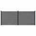 Gjerdeplate 2 pcs WPC og Aluminium Grå