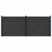Gjerdeplate 2 pcs WPC og Aluminium Svart