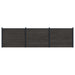 Gjerdeplate 3 pcs WPC og Aluminium Svart