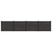 Gjerdeplate 4 pcs WPC og Aluminium Svart
