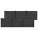Gjerdeplate 6 pcs WPC og Aluminium Svart