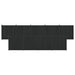 Gjerdeplate 9 pcs WPC og Aluminium Svart