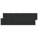 Gjerdeplate 10 pcs WPC og Aluminium Svart