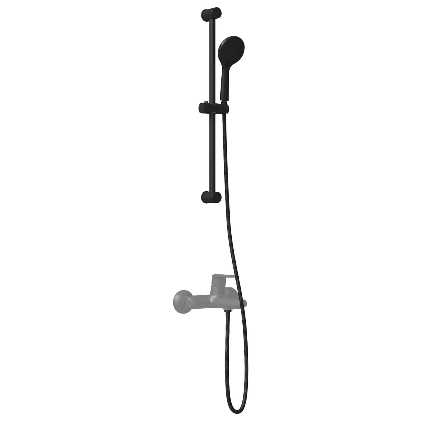 Dusjsystemsett Svart 70 cm Rustfritt stål