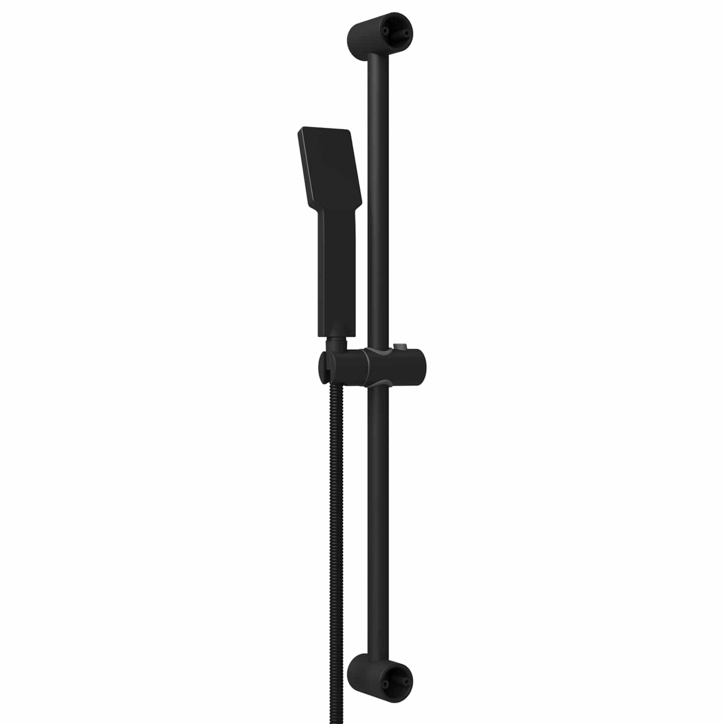 Dusjsystemsett Svart 70 cm Rustfritt stål