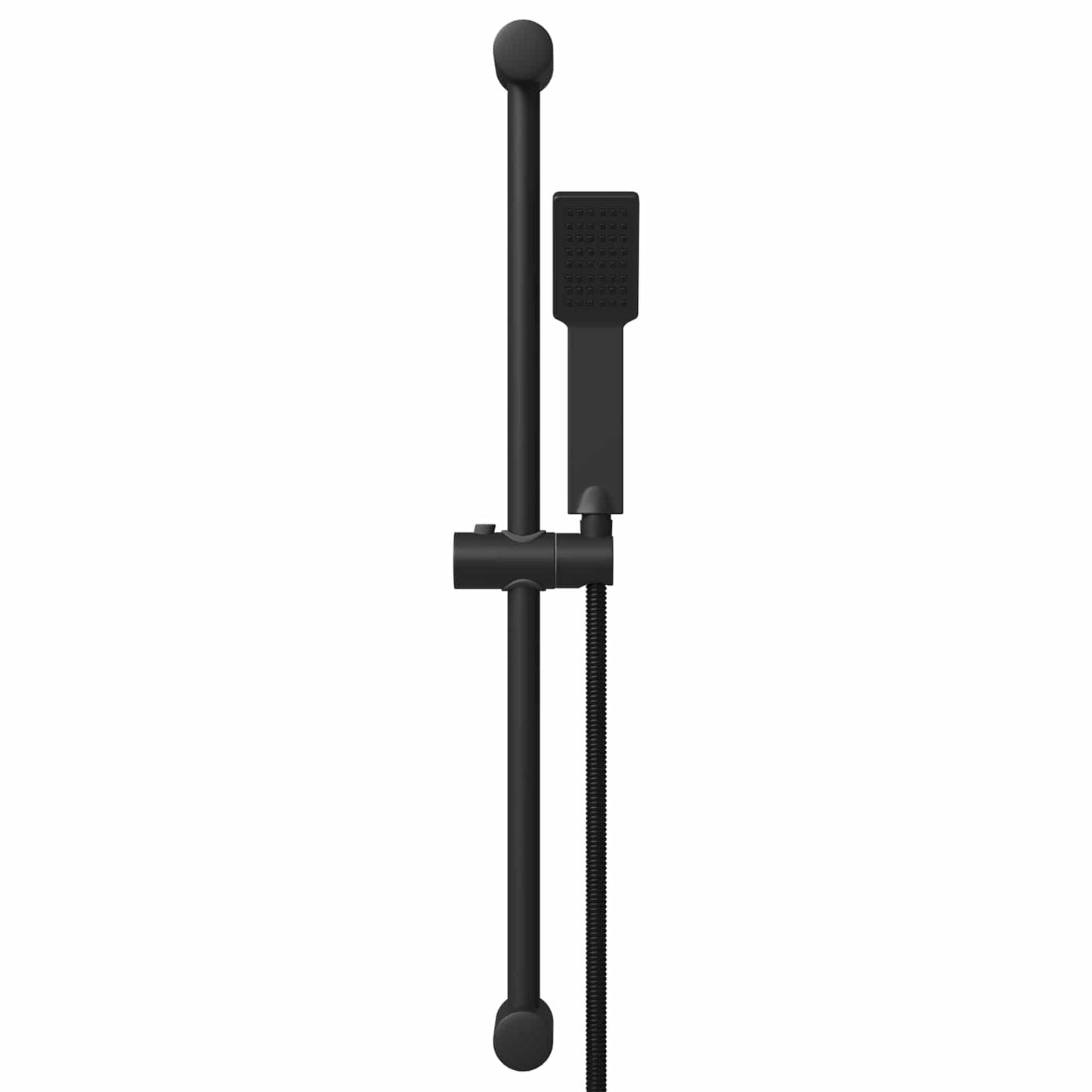 Dusjsystemsett Svart 70 cm Rustfritt stål
